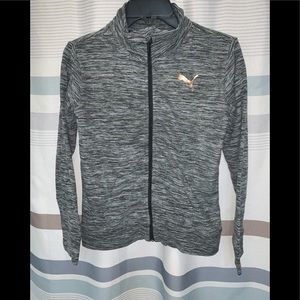 Puma Rosegold Logo Girls Zip Up